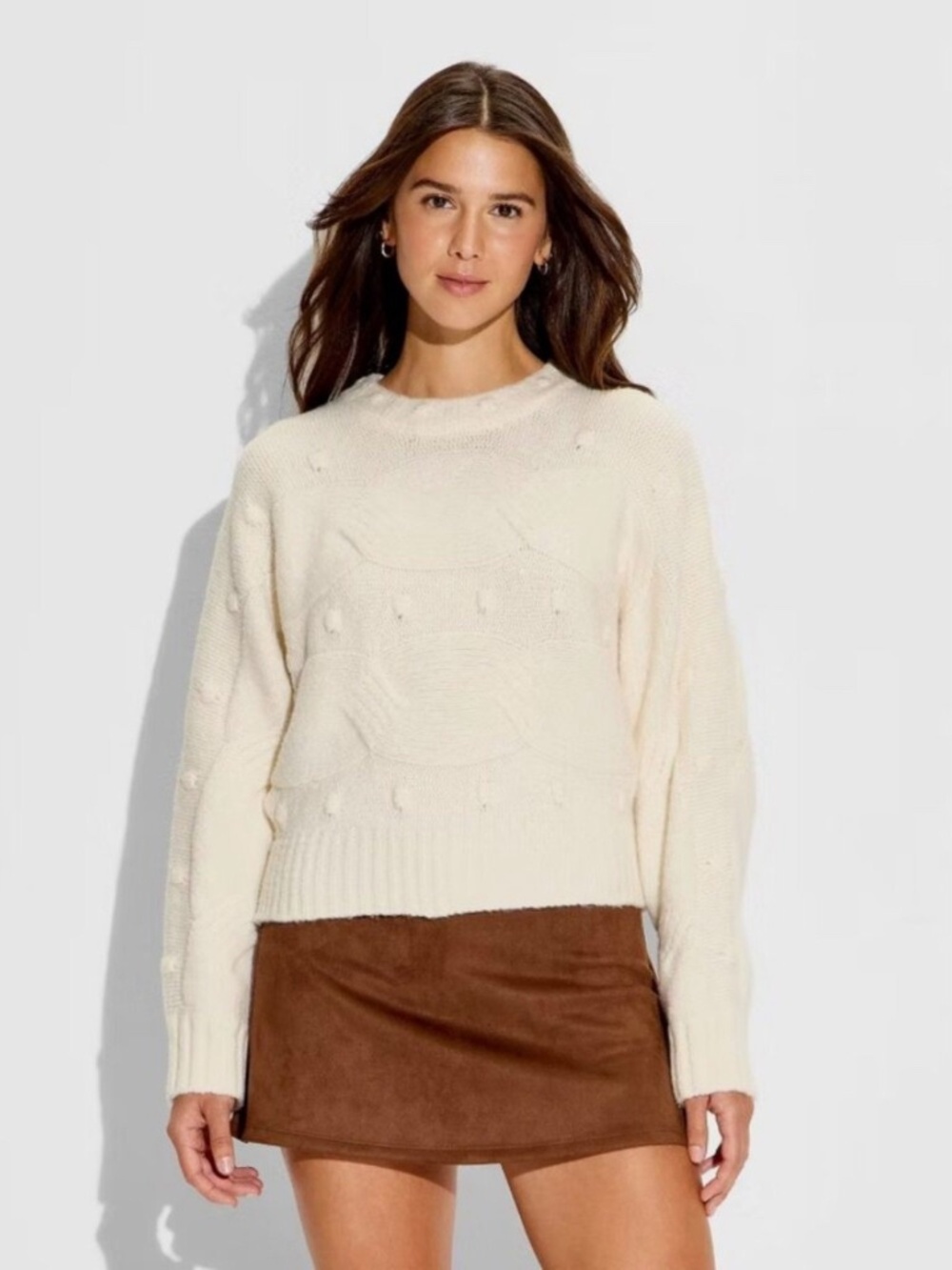 Women's Pullover Sweater - Wild Fable Off-White L